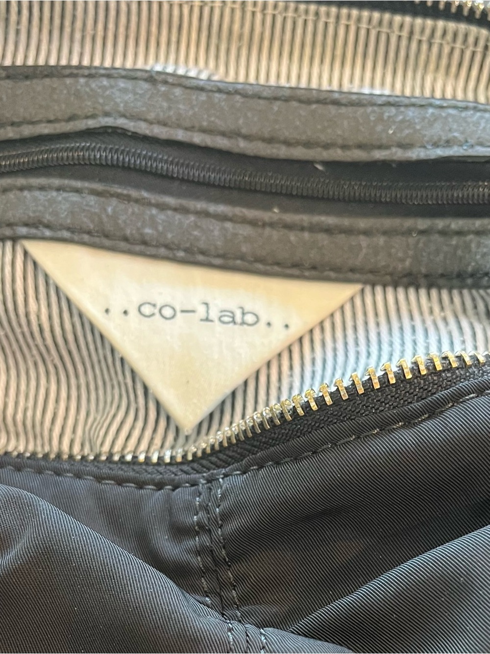 Co-Lab Black Nylon Cargo Hobo Shoulder Bag Slouchy Utility - Picture 5 of 6